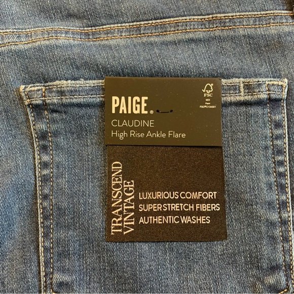 Paige Jeans Claudine Flare Jean Size 33 NWT - Picture 8 of 14
